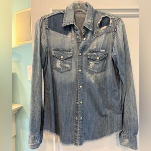 MOTHER Light Blue Denim Shirt